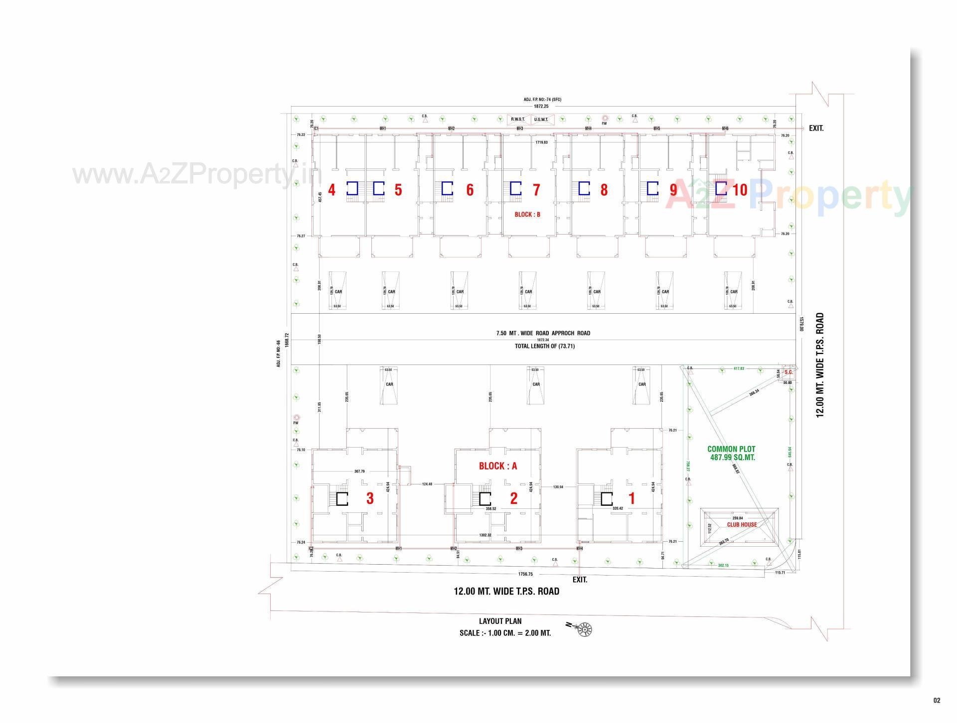 Layout of real estate project Kunj Vihar located at Koba, Gandhinagar, Gujarat