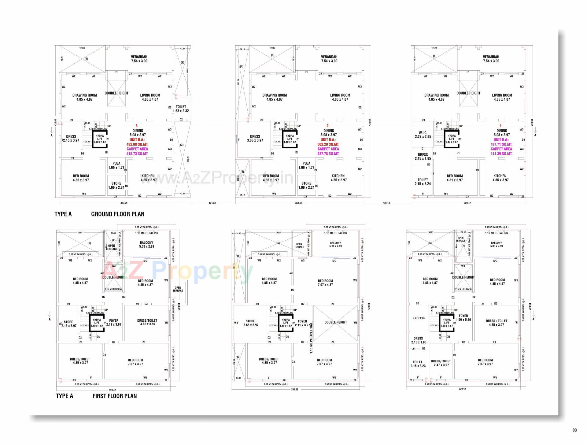 Layout of real estate project Kunj Vihar located at Koba, Gandhinagar, Gujarat