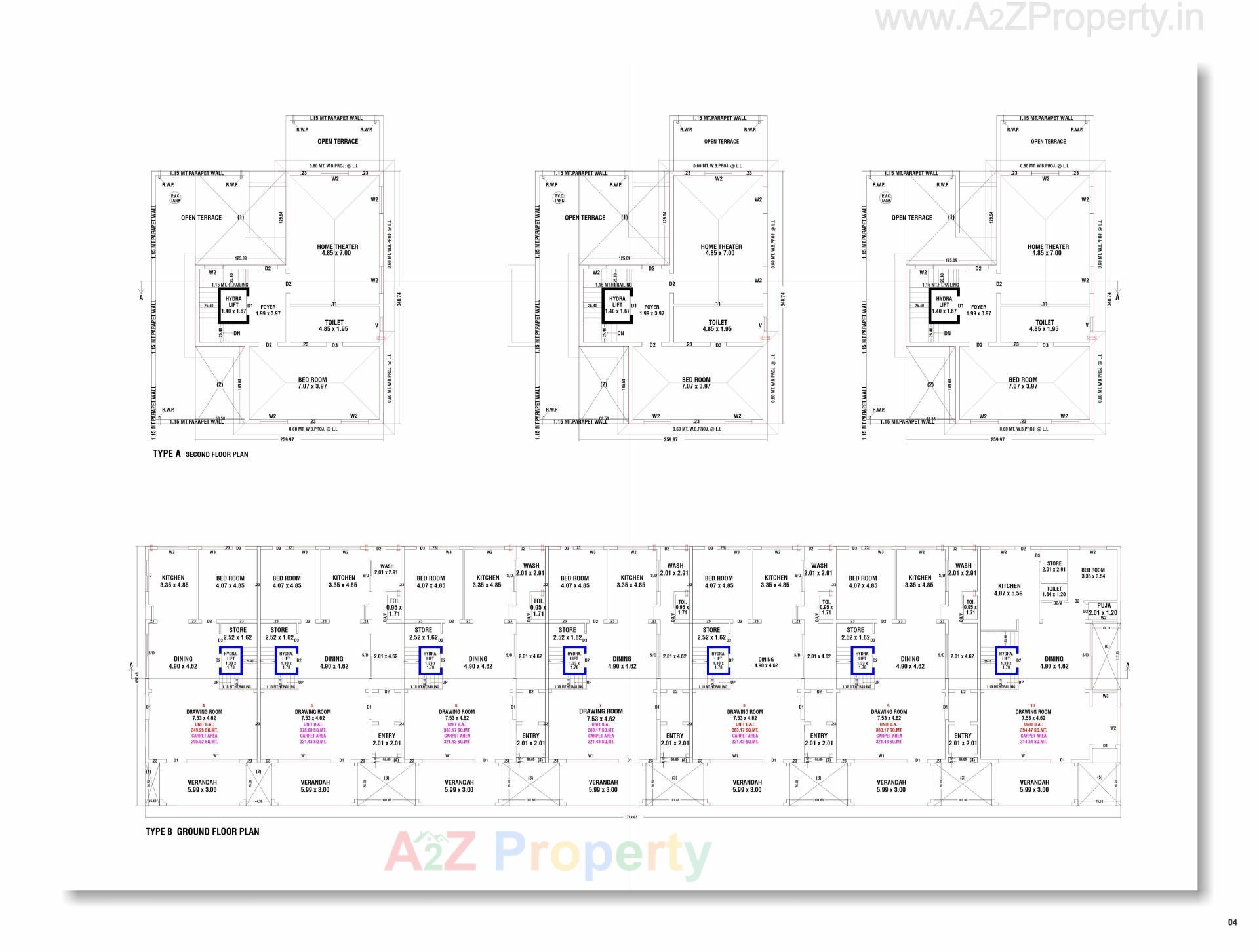 Layout of real estate project Kunj Vihar located at Koba, Gandhinagar, Gujarat