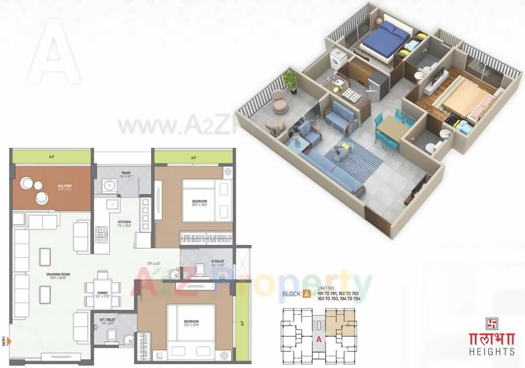 Layout of real estate project Labh Heights located at Pethapur, Gandhinagar, Gujarat