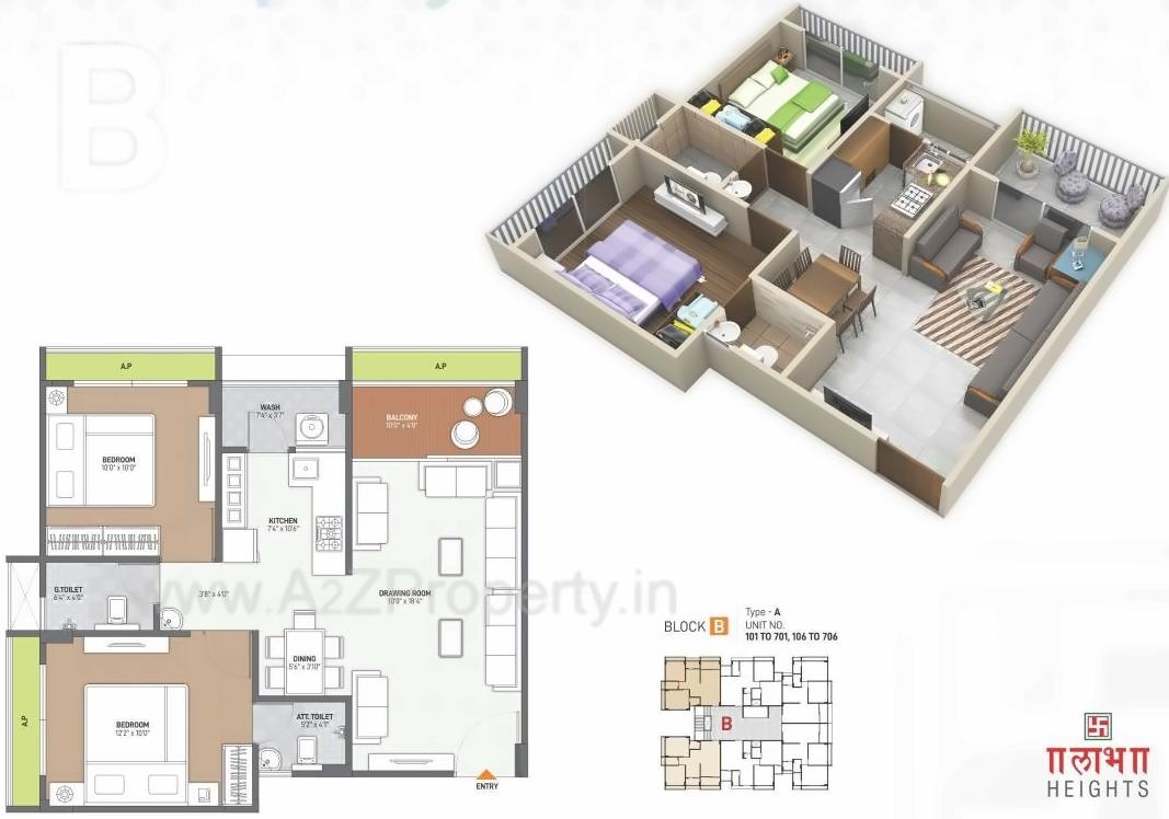 Layout of real estate project Labh Heights located at Pethapur, Gandhinagar, Gujarat