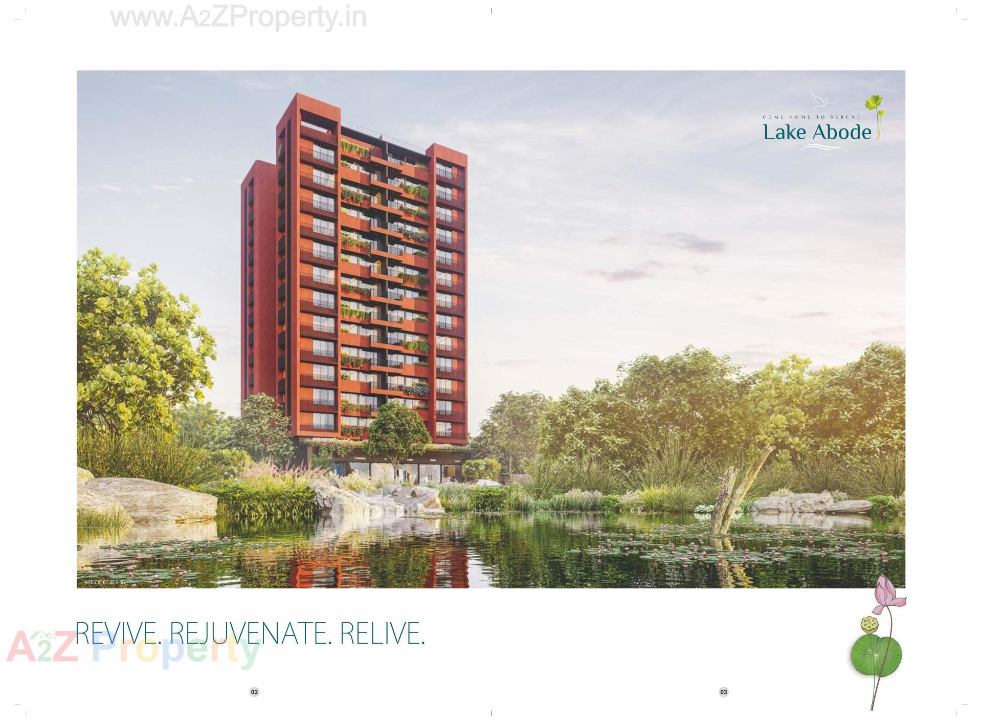 3D Elevation of real estate project Lake Abode located at Khoraj, Gandhinagar, Gujarat
