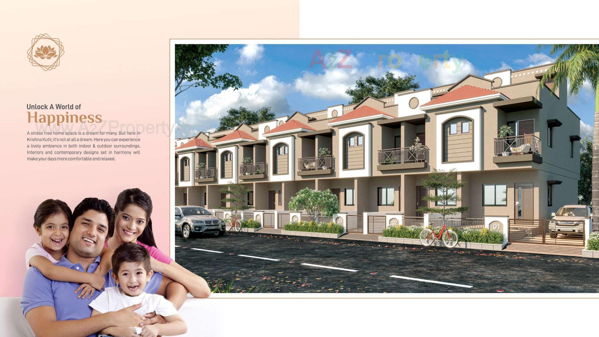 3D Elevation of real estate project Laxmi Park located at Kalol, Gandhinagar, Gujarat