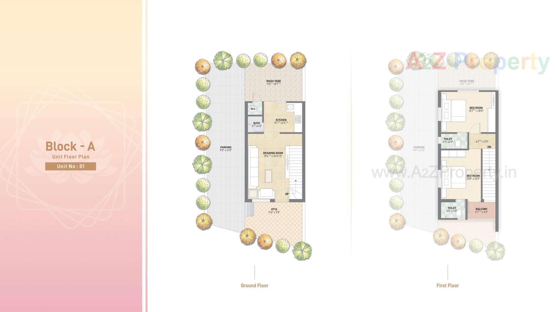 Layout of real estate project Laxmi Park located at Kalol, Gandhinagar, Gujarat