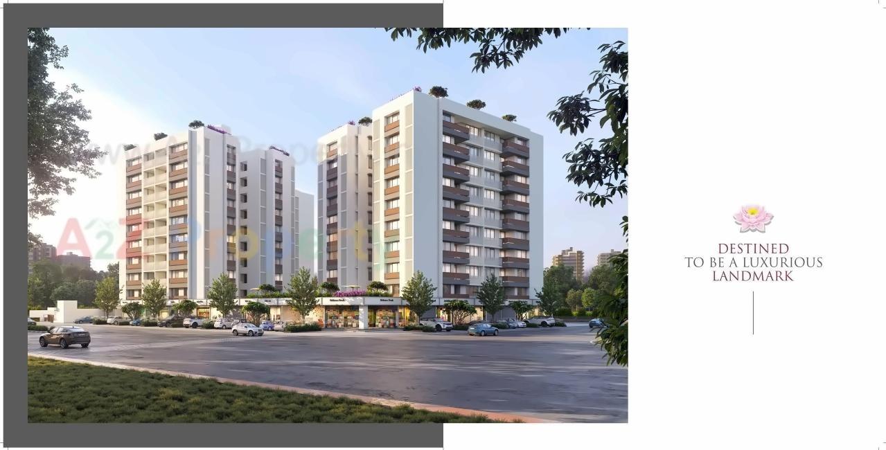 3D Elevation of real estate project Lotus Heights located at Gandhinagar, Gandhinagar, Gujarat
