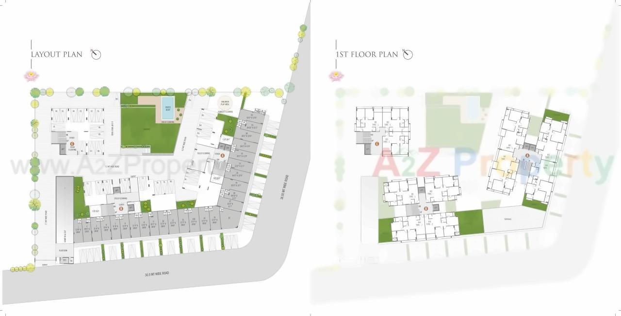 Layout of real estate project Lotus Heights located at Gandhinagar, Gandhinagar, Gujarat