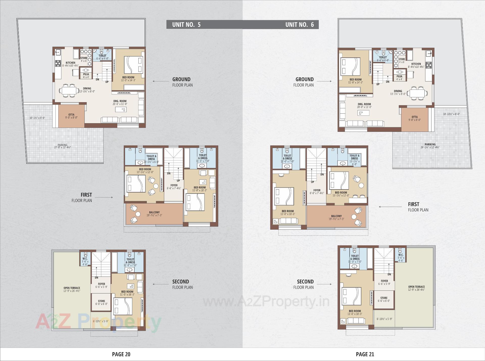 Layout of real estate project Love Kush Villa located at Raysan, Gandhinagar, Gujarat