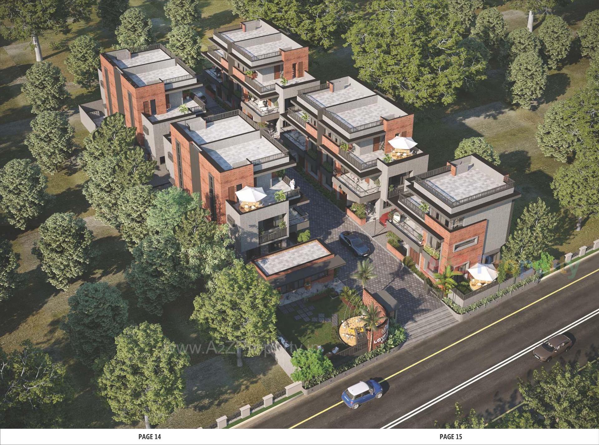 3D Elevation of real estate project Love Kush Villa located at Raysan, Gandhinagar, Gujarat