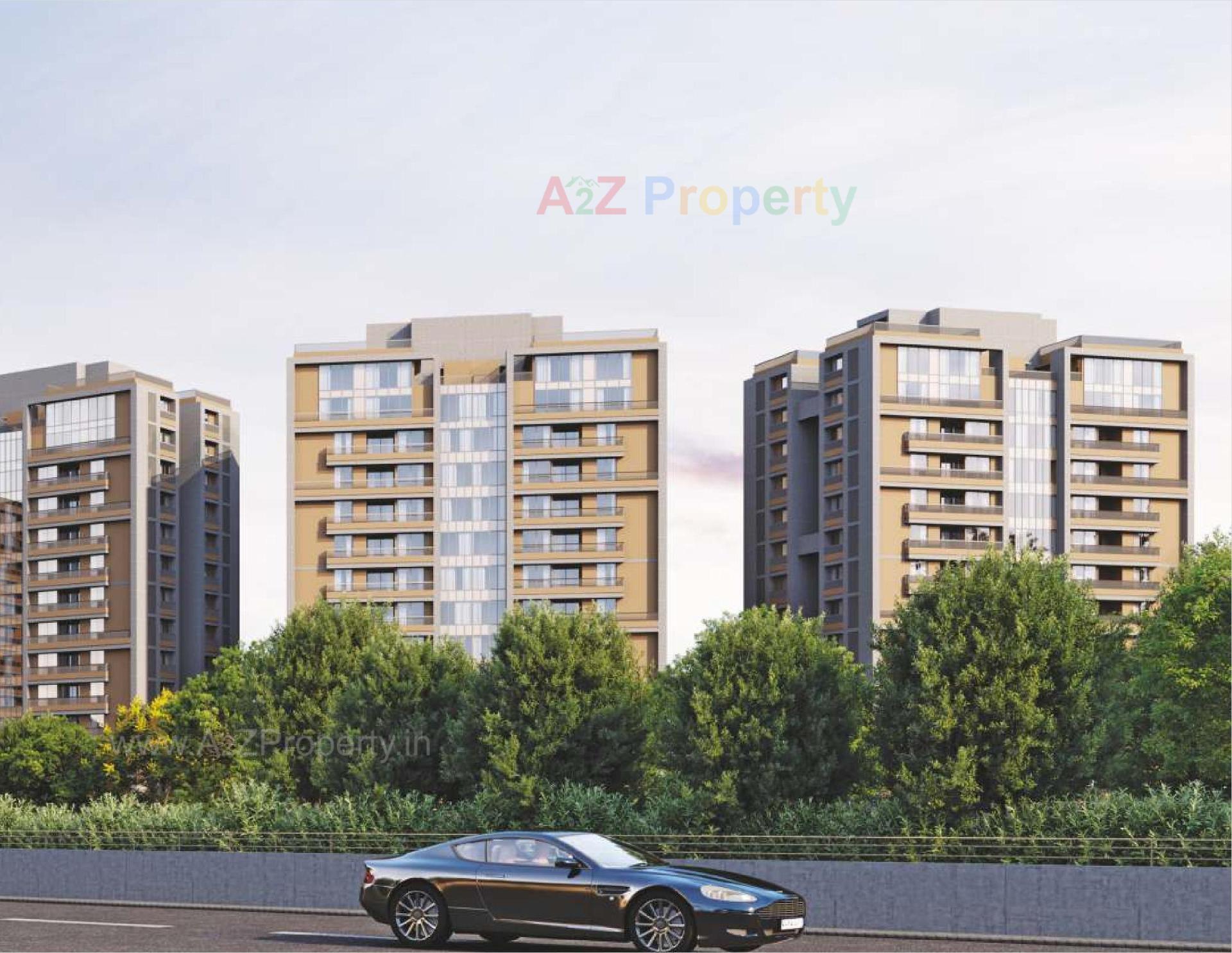 3D Elevation of real estate project Luxuria located at Santej--rakanpur, Gandhinagar, Gujarat