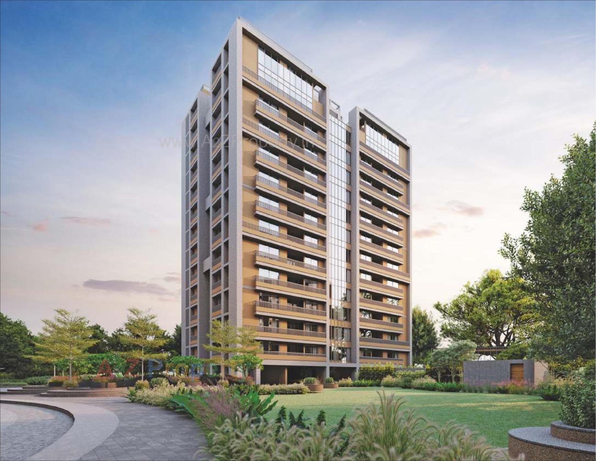 3D Elevation of real estate project Luxuria located at Santej--rakanpur, Gandhinagar, Gujarat