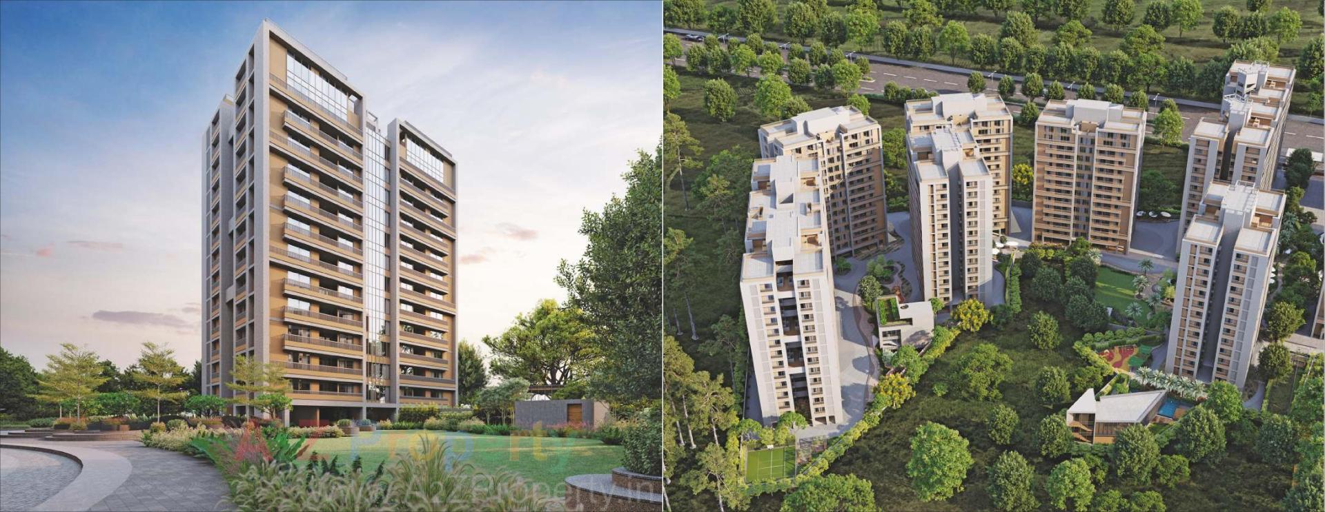 3D Elevation of real estate project Luxuria located at Santej--rakanpur, Gandhinagar, Gujarat