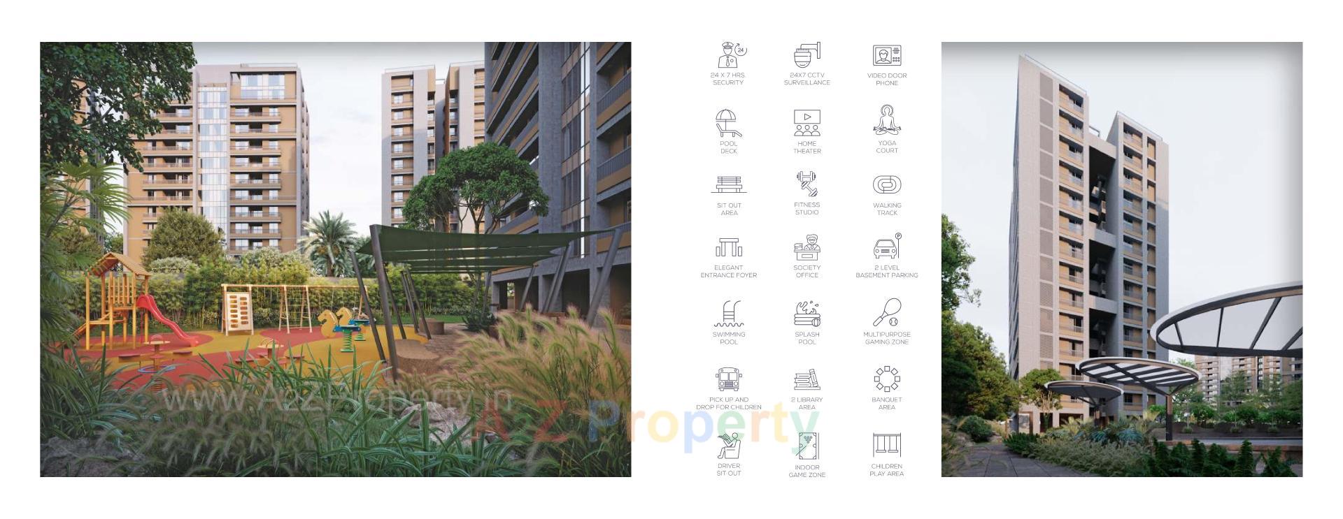 3D Elevation of real estate project Luxuria located at Santej--rakanpur, Gandhinagar, Gujarat