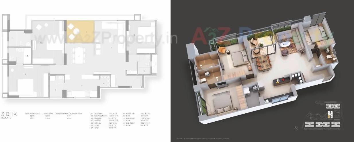 Layout of real estate project Luxuria located at Gandhinagar, Gandhinagar, Gujarat