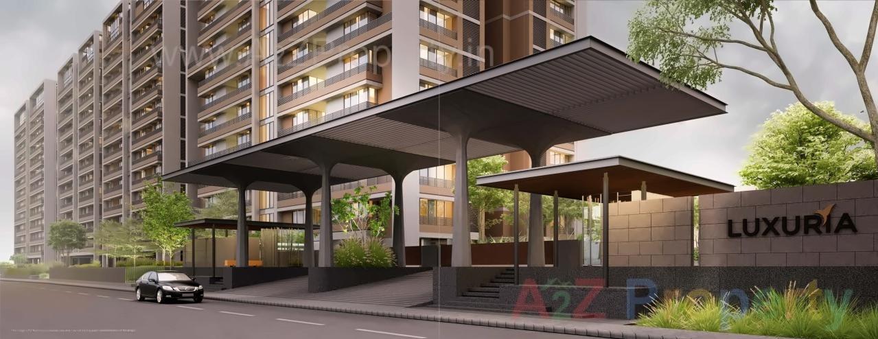 3D Elevation of real estate project Luxuria located at Gandhinagar, Gandhinagar, Gujarat