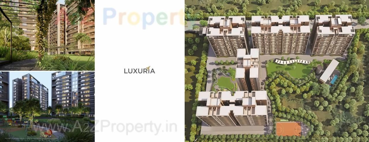 3D Elevation of real estate project Luxuria located at Gandhinagar, Gandhinagar, Gujarat