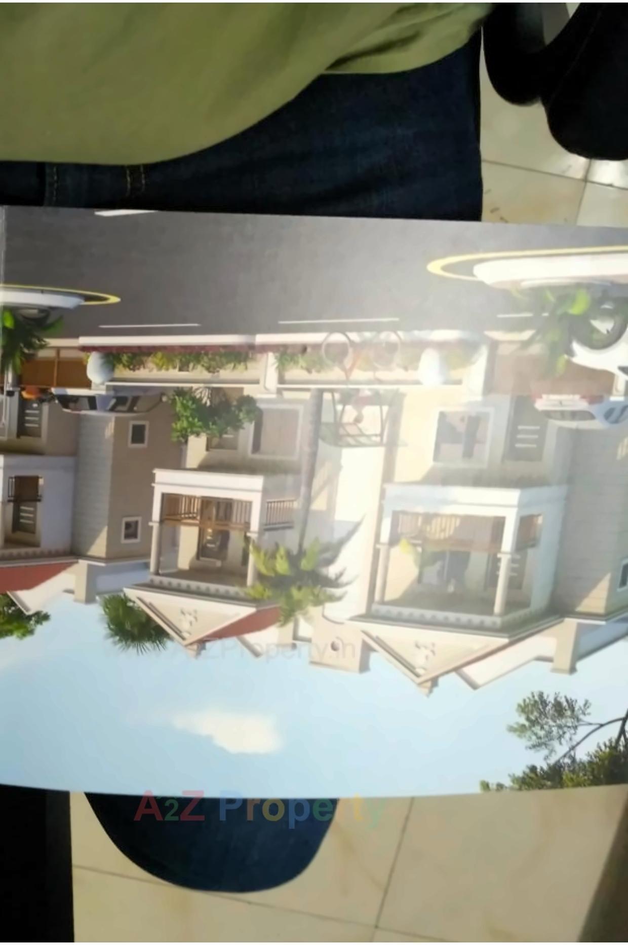 3D Elevation of real estate project Madhav Bugalows located at Kalol, Gandhinagar, Gujarat