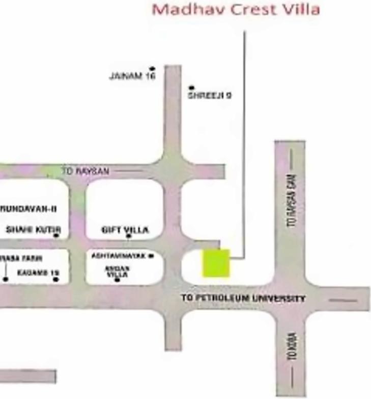 Layout of real estate project Madhav Crest Villa located at Gandhinagar, Gandhinagar, Gujarat