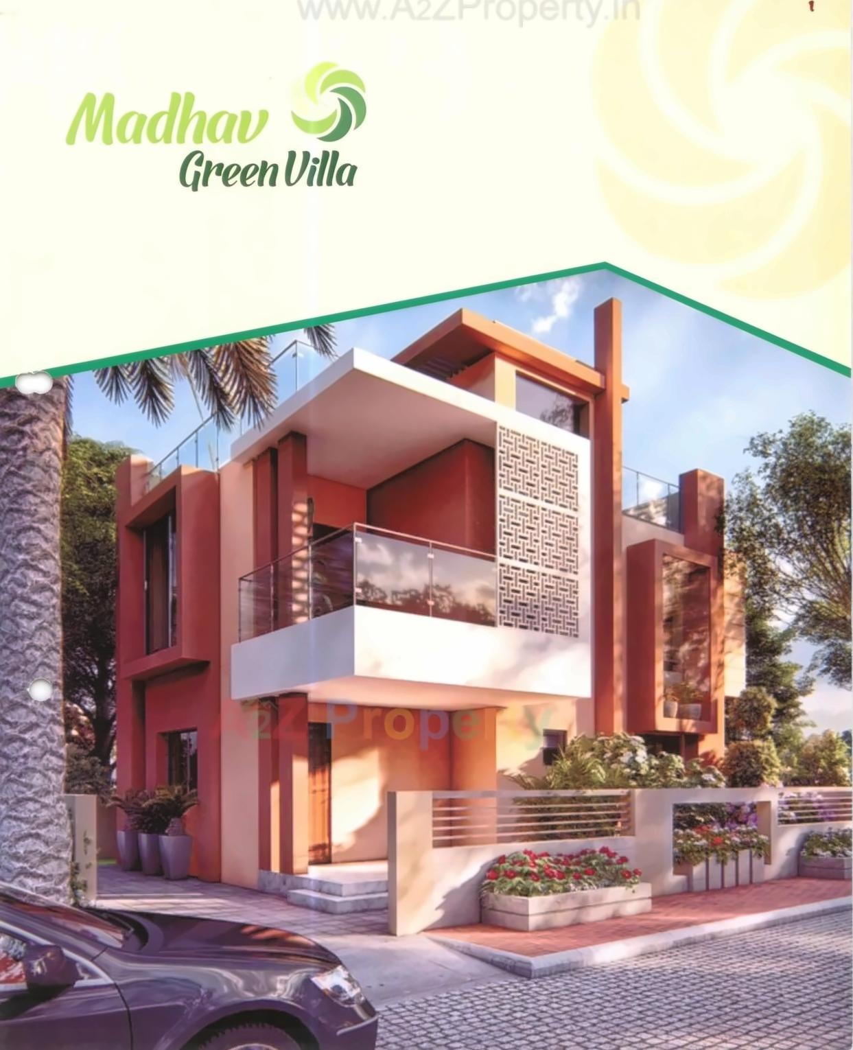 3D Elevation of real estate project Madhav Green Villa located at Zundal, Gandhinagar, Gujarat