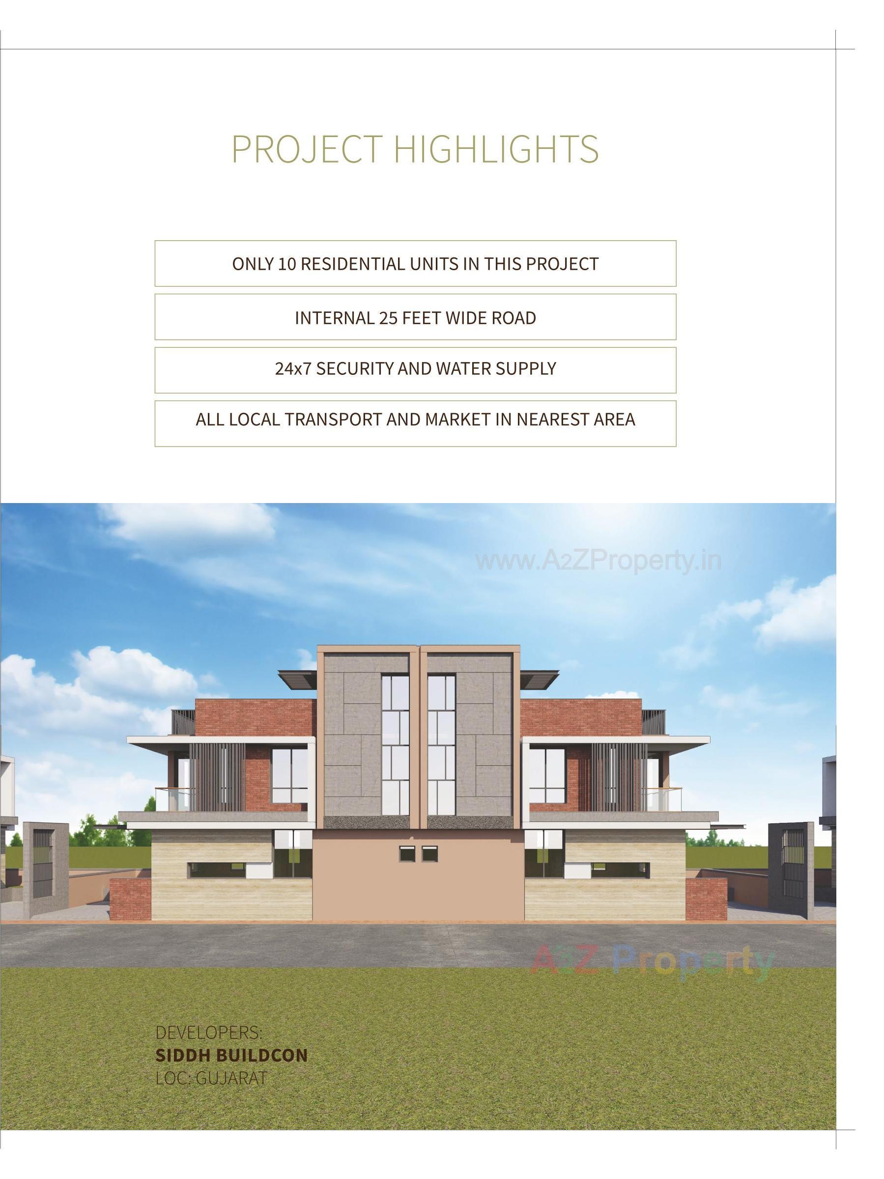 3D Elevation of real estate project Madhav Homes located at Zundal, Gandhinagar, Gujarat