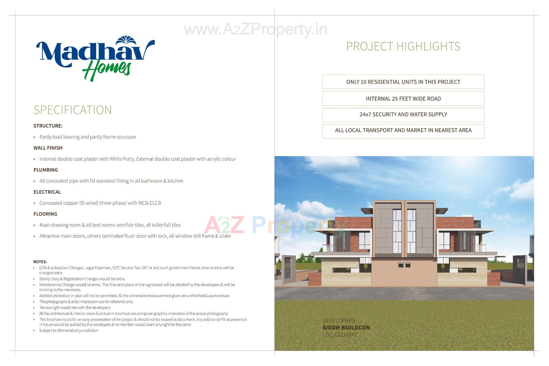  of real estate project Madhav Homes located at Zundal, Gandhinagar, Gujarat