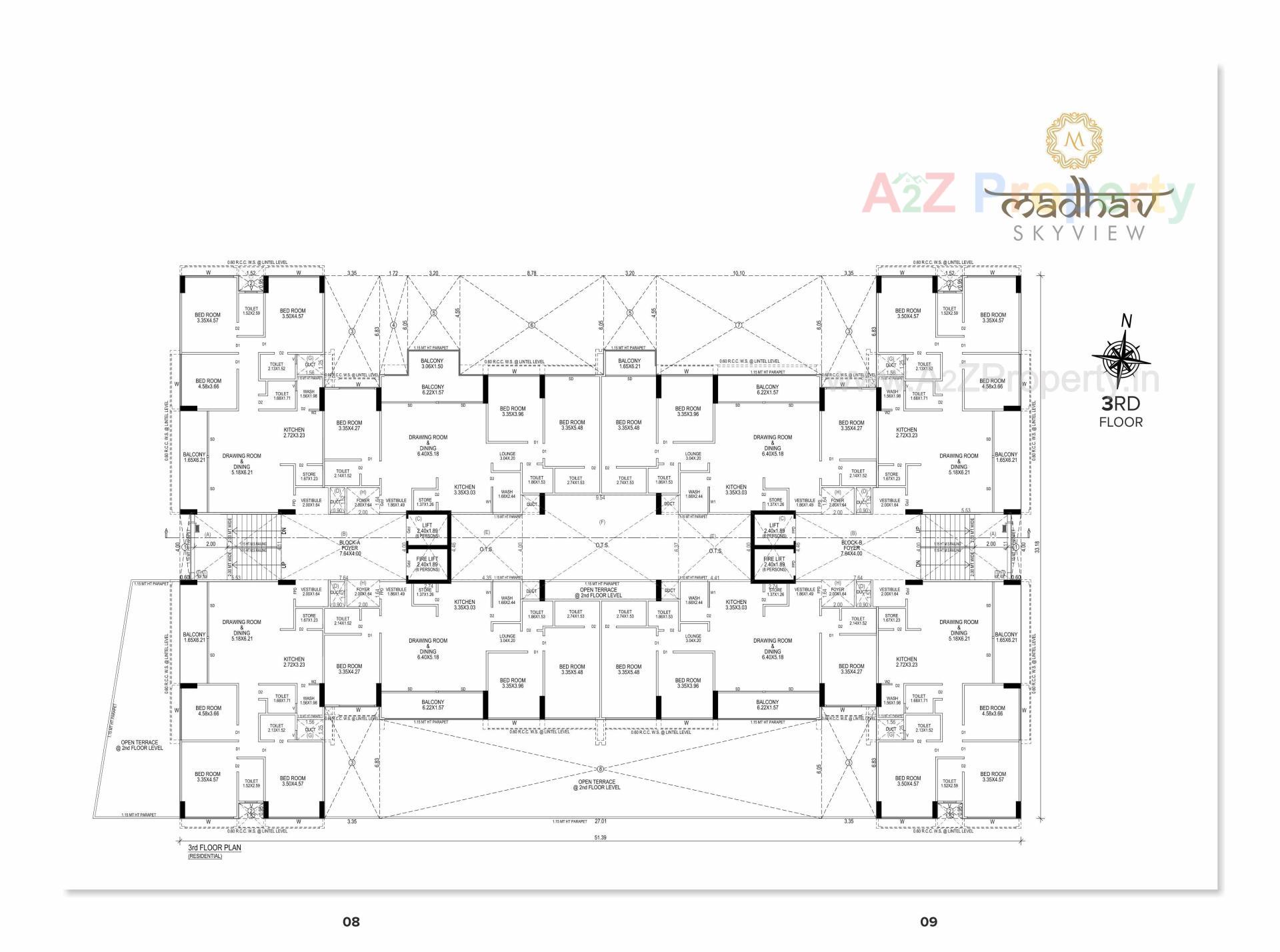 Layout of real estate project Madhav Skyview located at Kudasan, Gandhinagar, Gujarat