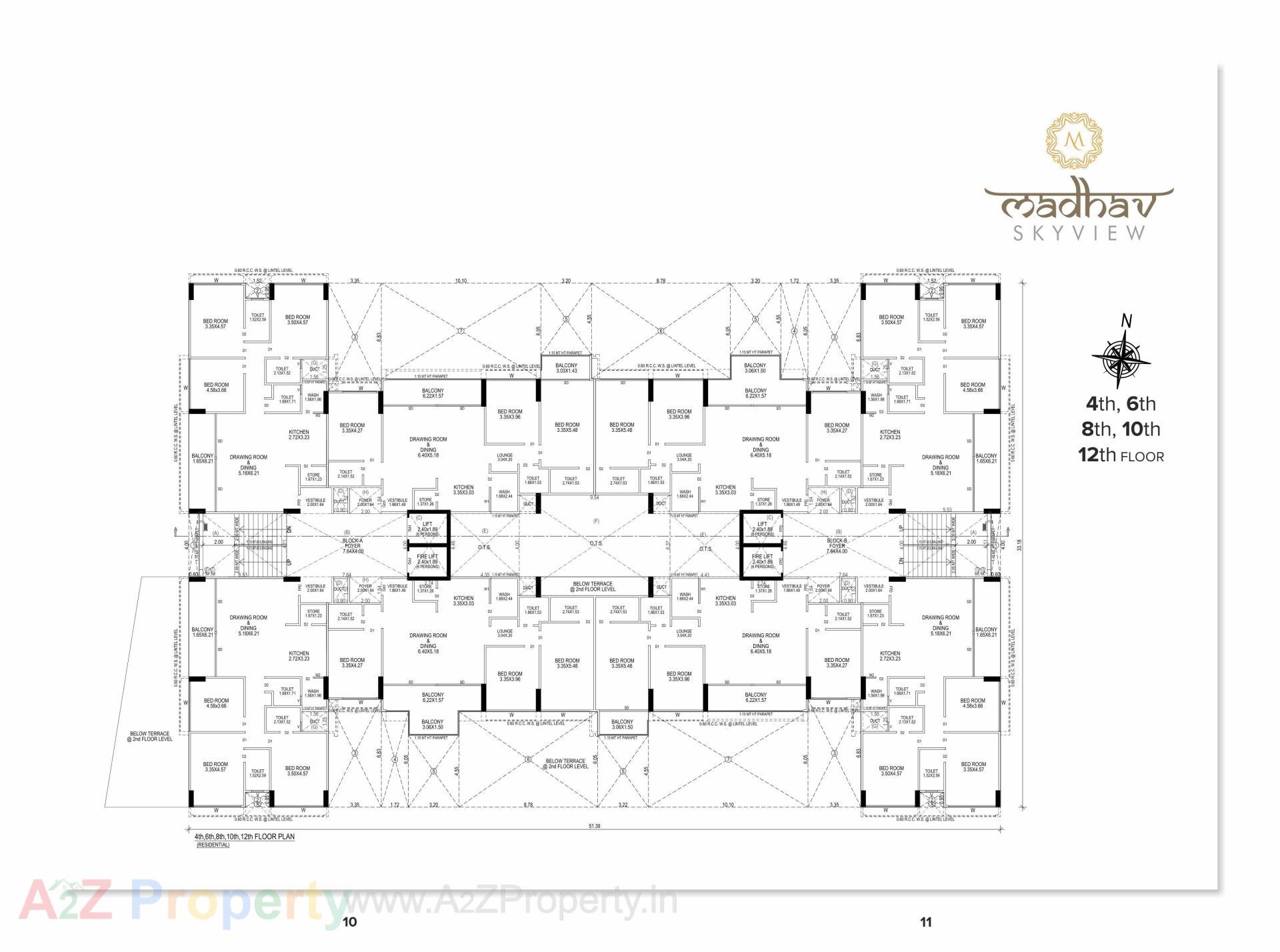 Layout of real estate project Madhav Skyview located at Kudasan, Gandhinagar, Gujarat