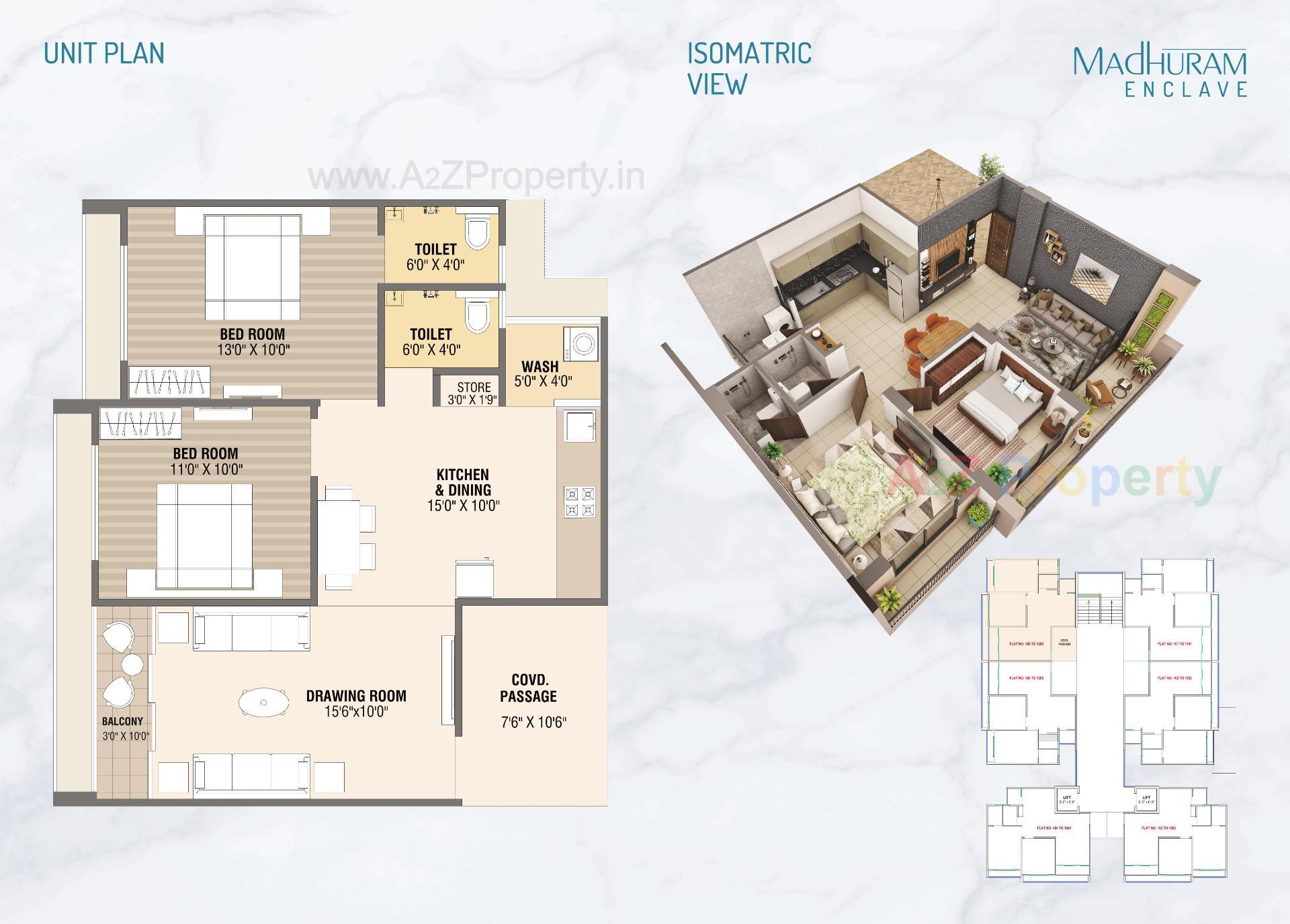 Layout of real estate project Madhuram Enclave located at Zundal, Gandhinagar, Gujarat