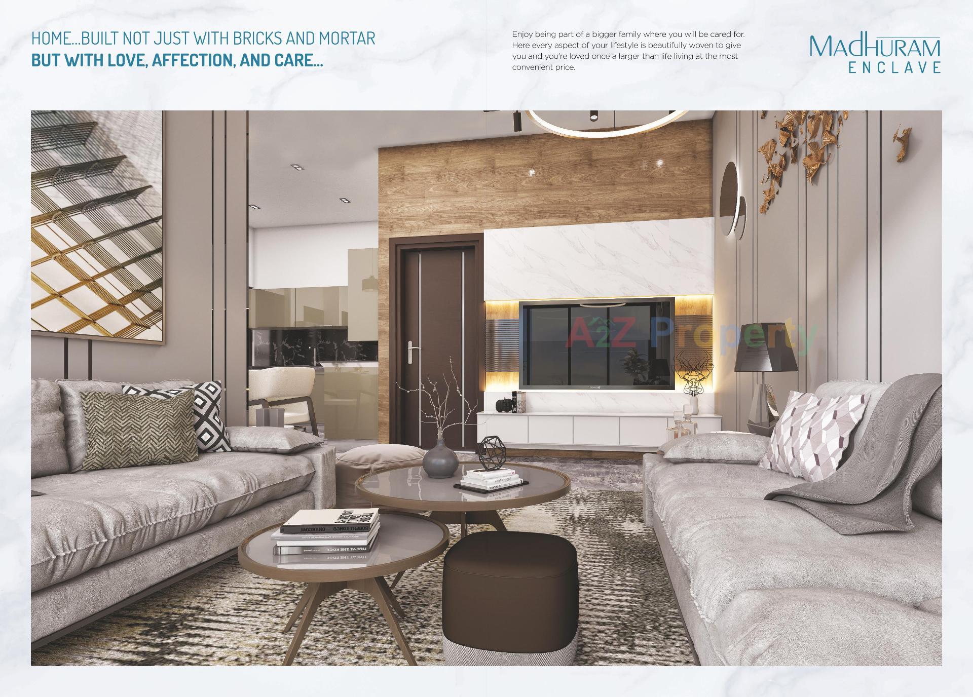 3D Elevation of real estate project Madhuram Enclave located at Zundal, Gandhinagar, Gujarat