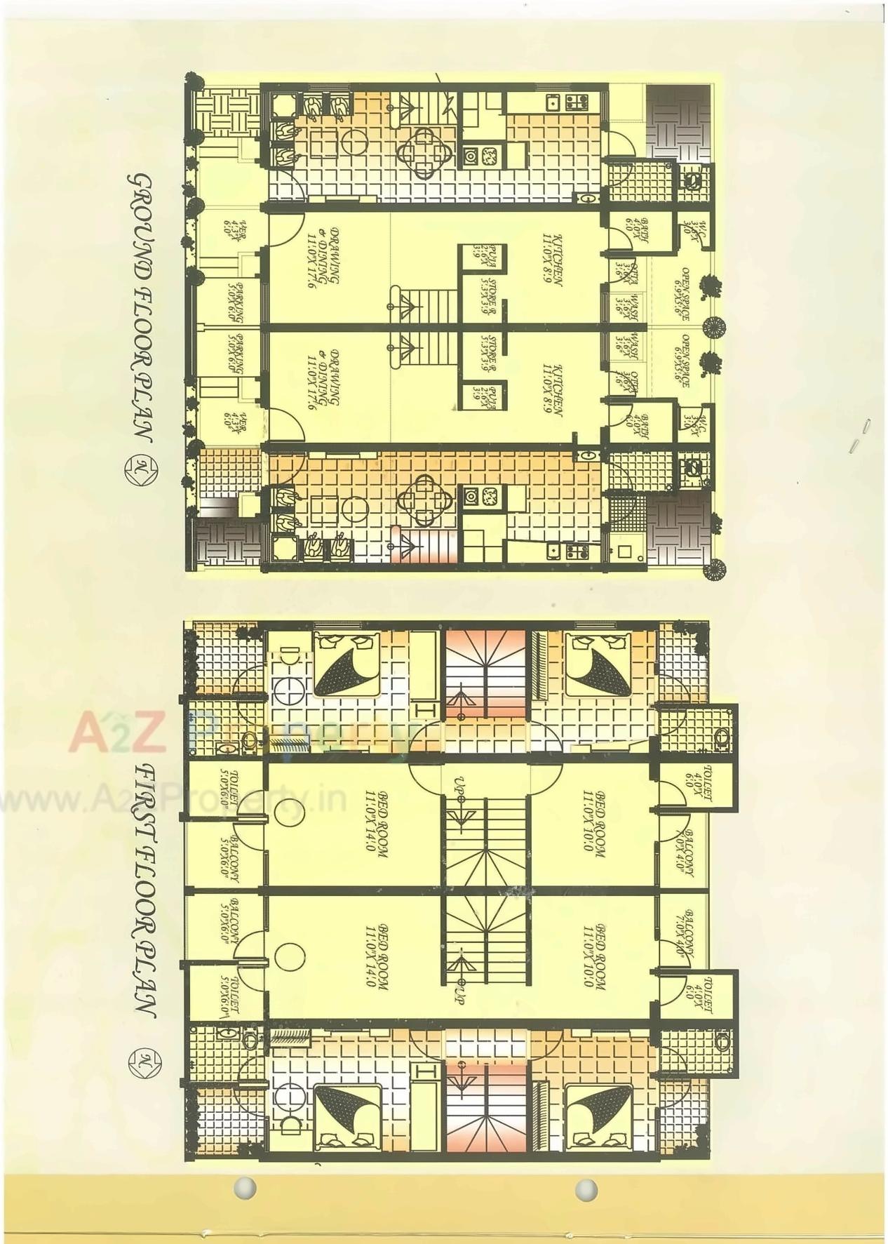 Layout of real estate project Mahalaxmi Homes located at Kalol, Gandhinagar, Gujarat