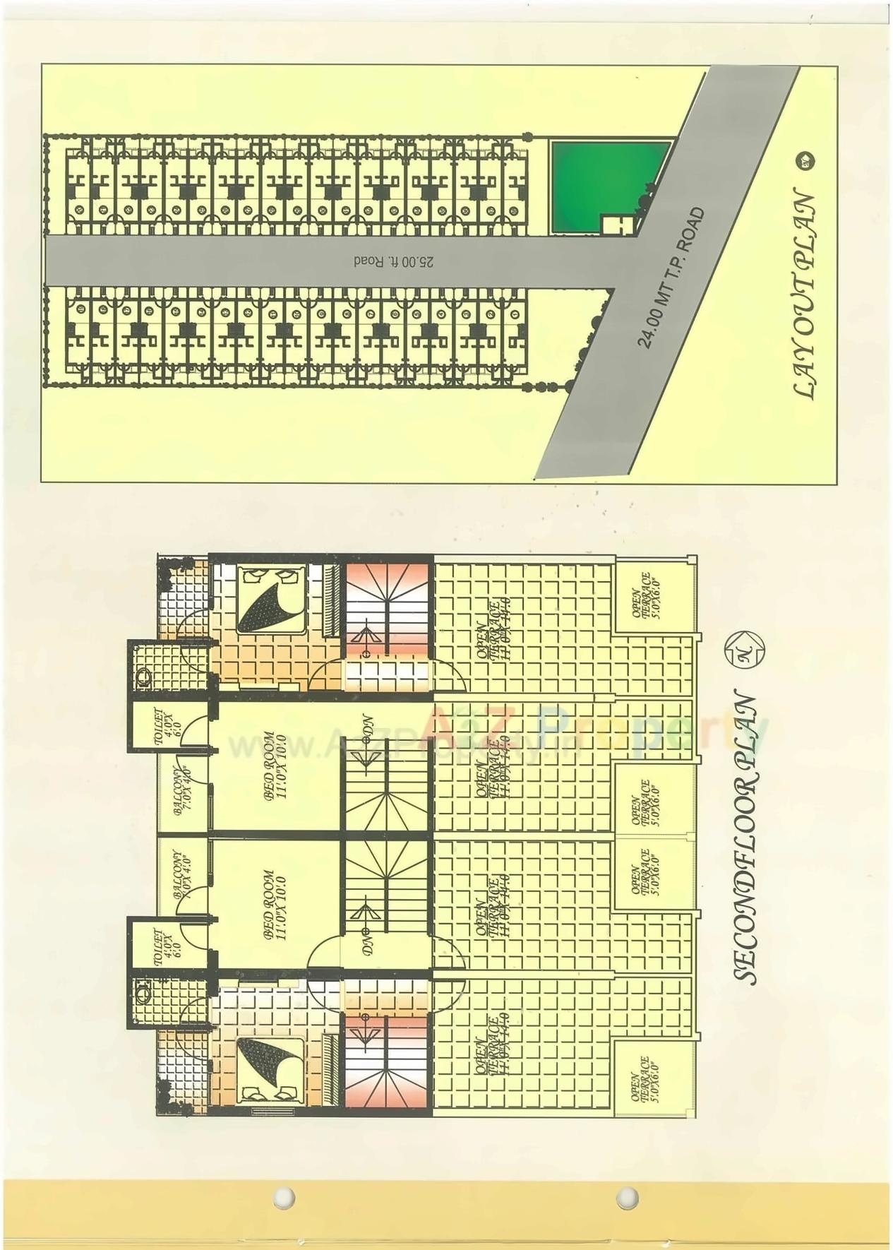 Layout of real estate project Mahalaxmi Homes located at Kalol, Gandhinagar, Gujarat
