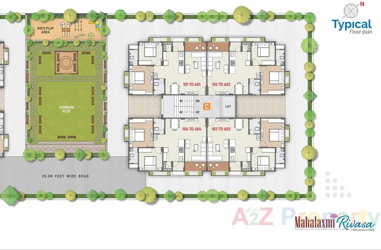 Layout of real estate project Mahalaxmi Rivasa located at Gandhinagar, Gandhinagar, Gujarat