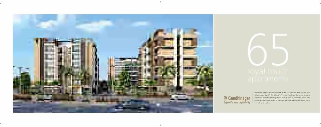 3D Elevation of real estate project Mahalaxmi Royal Palace located at Kudasan, Gandhinagar, Gujarat