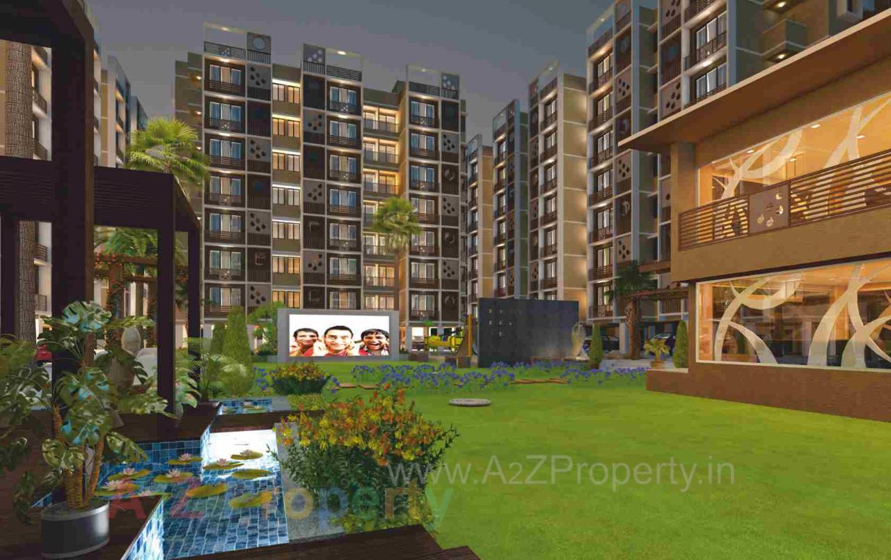 3D Elevation of real estate project Maitri Lake View located at Zundal, Gandhinagar, Gujarat