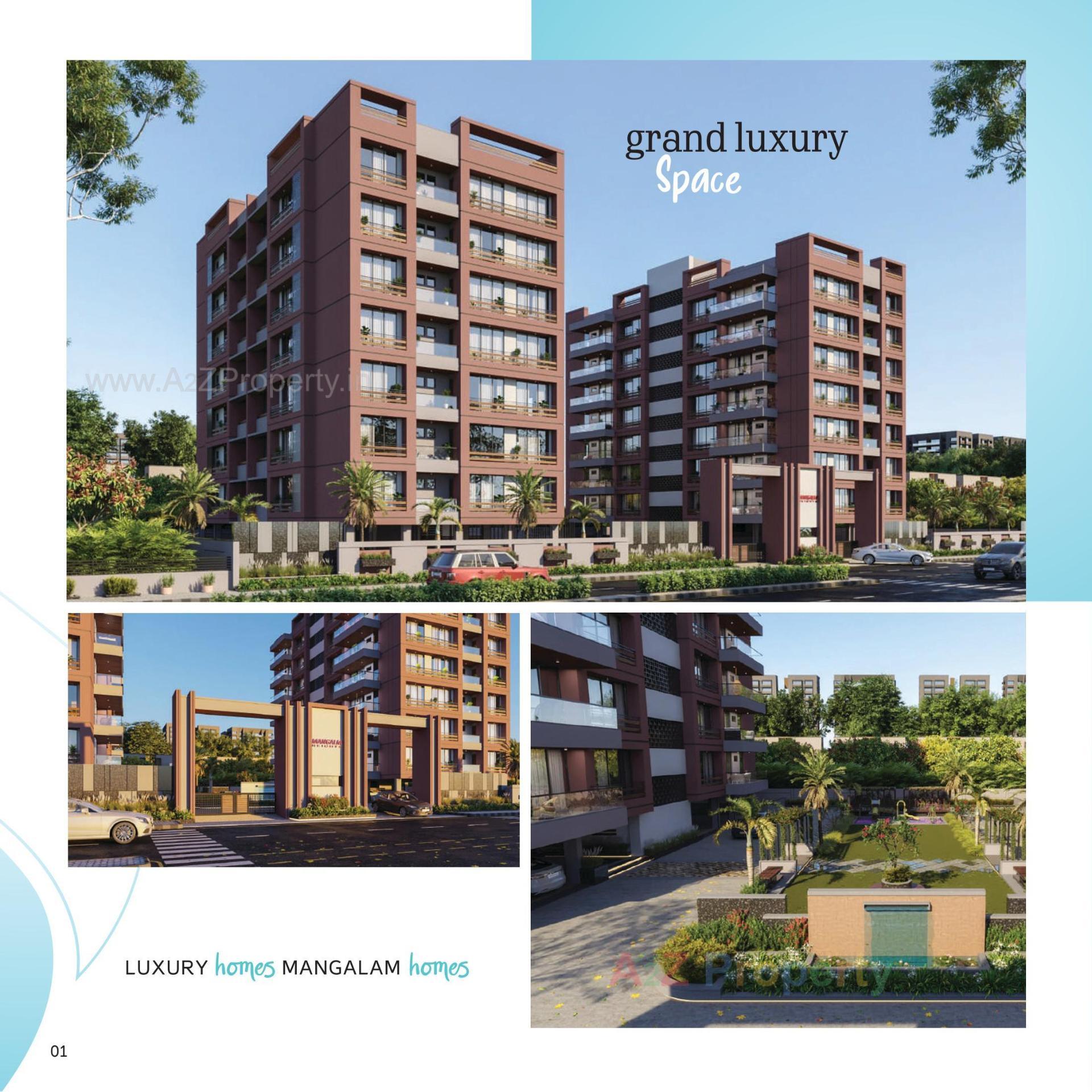 3D Elevation of real estate project Mangalam Homes located at Dahegam, Gandhinagar, Gujarat