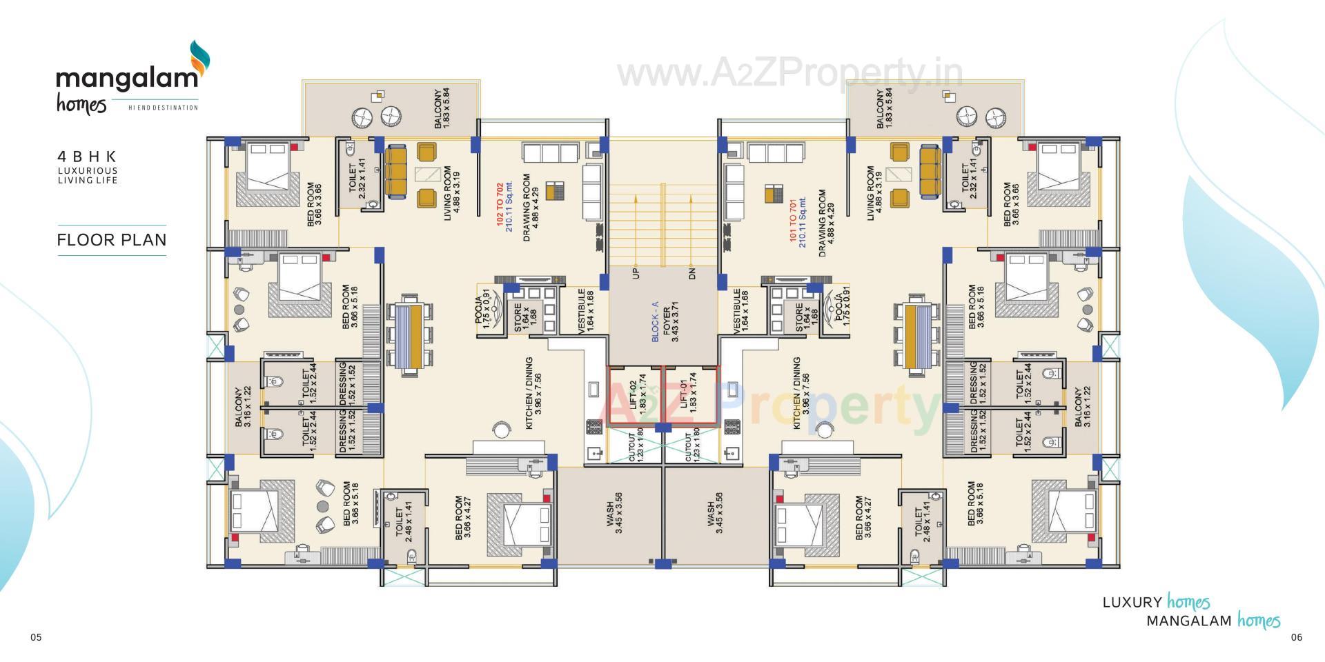 Layout of real estate project Mangalam Homes located at Dahegam, Gandhinagar, Gujarat