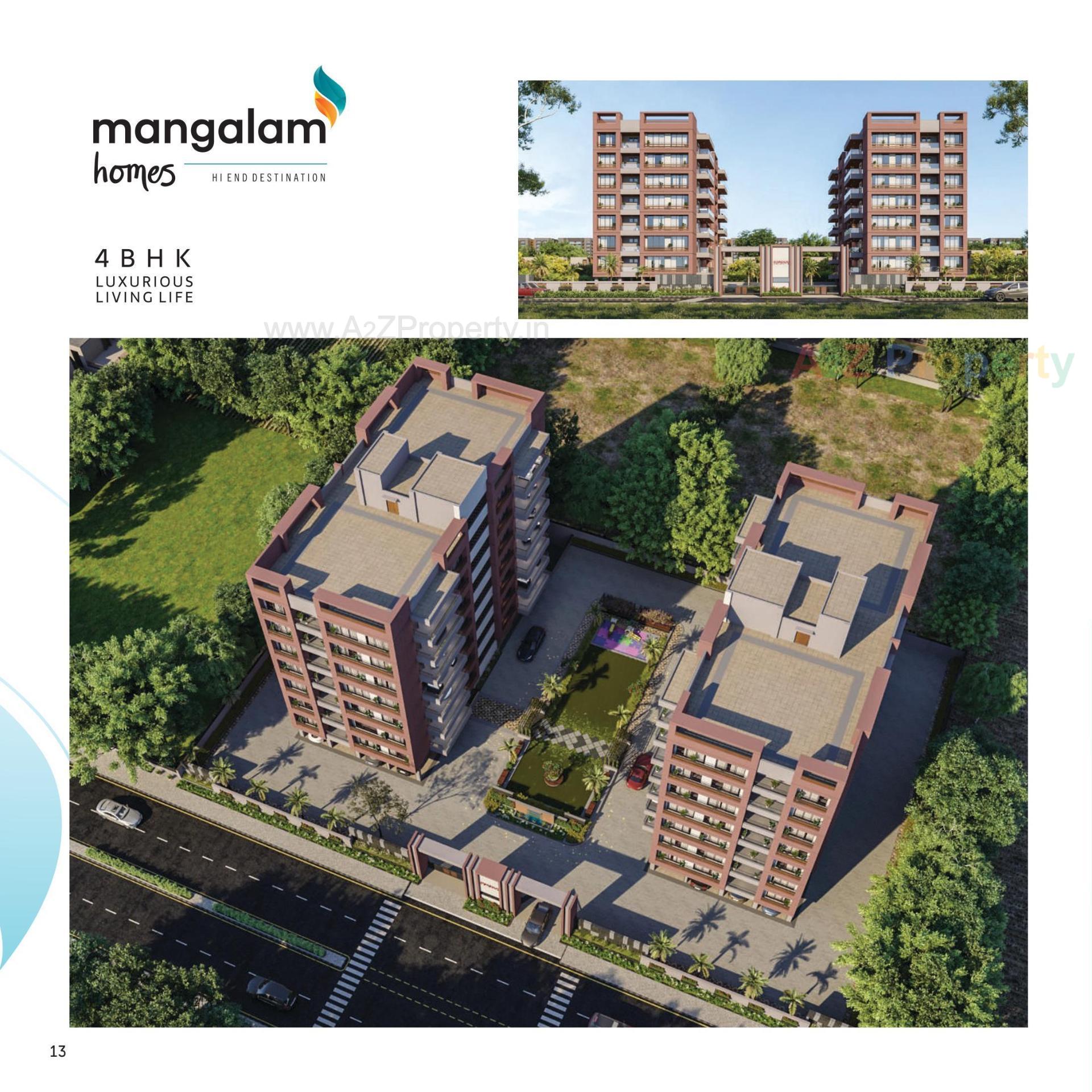 3D Elevation of real estate project Mangalam Homes located at Dahegam, Gandhinagar, Gujarat