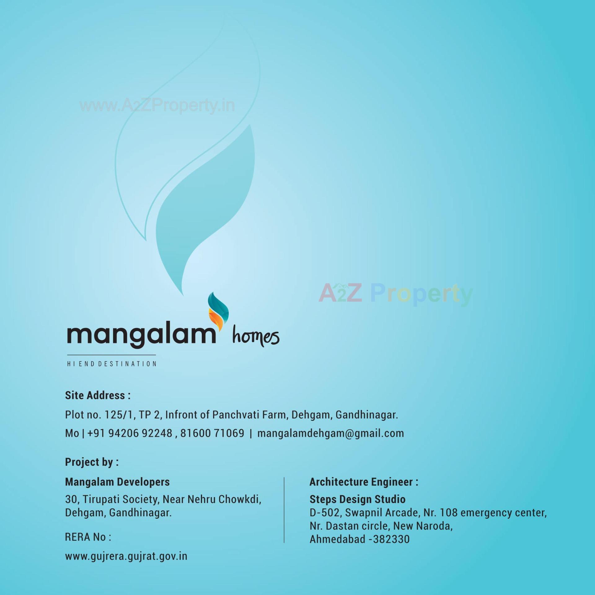  of real estate project Mangalam Homes located at Dahegam, Gandhinagar, Gujarat