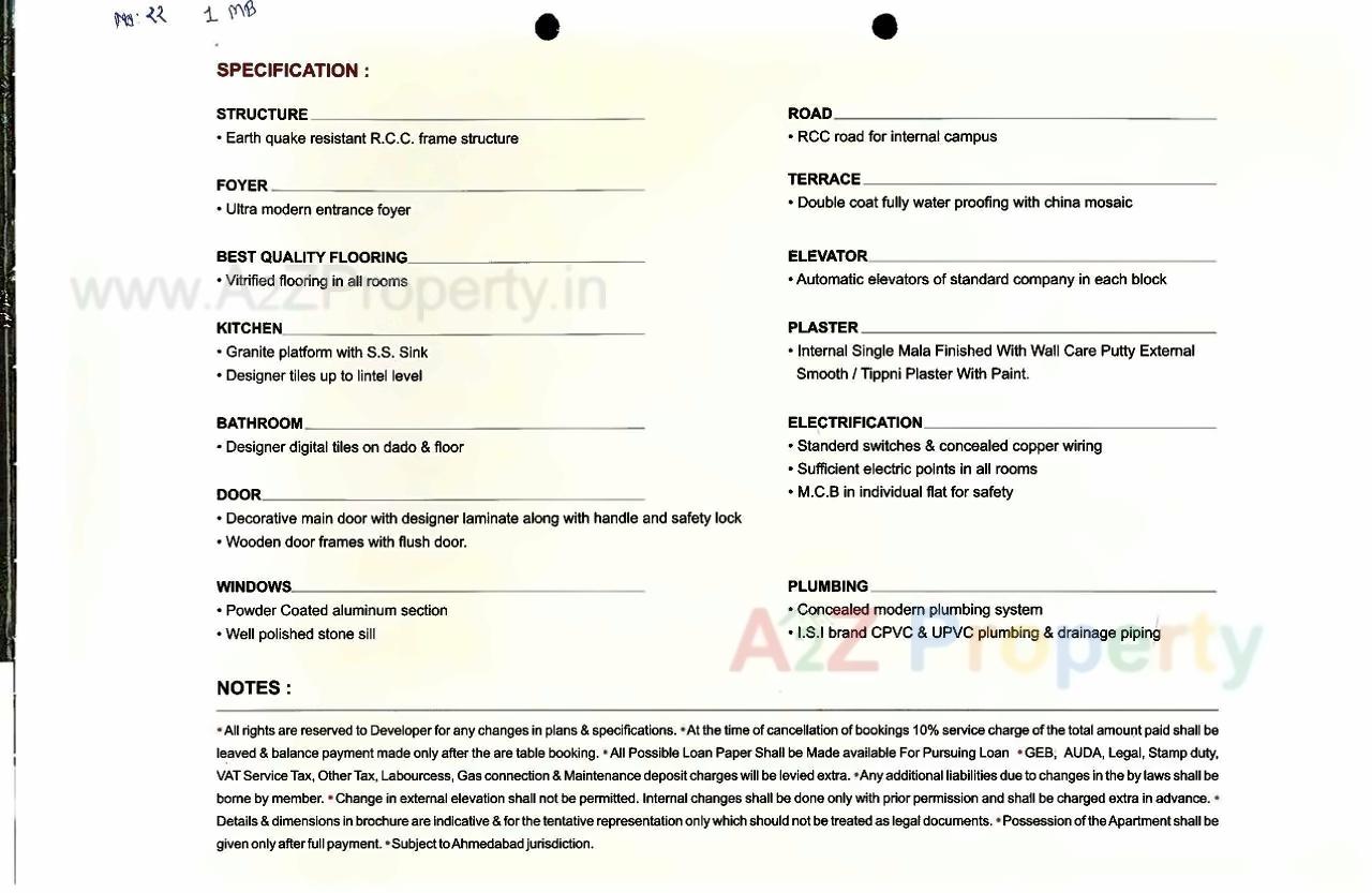  of real estate project Mangalmurti Heights located at Zundal, Gandhinagar, Gujarat