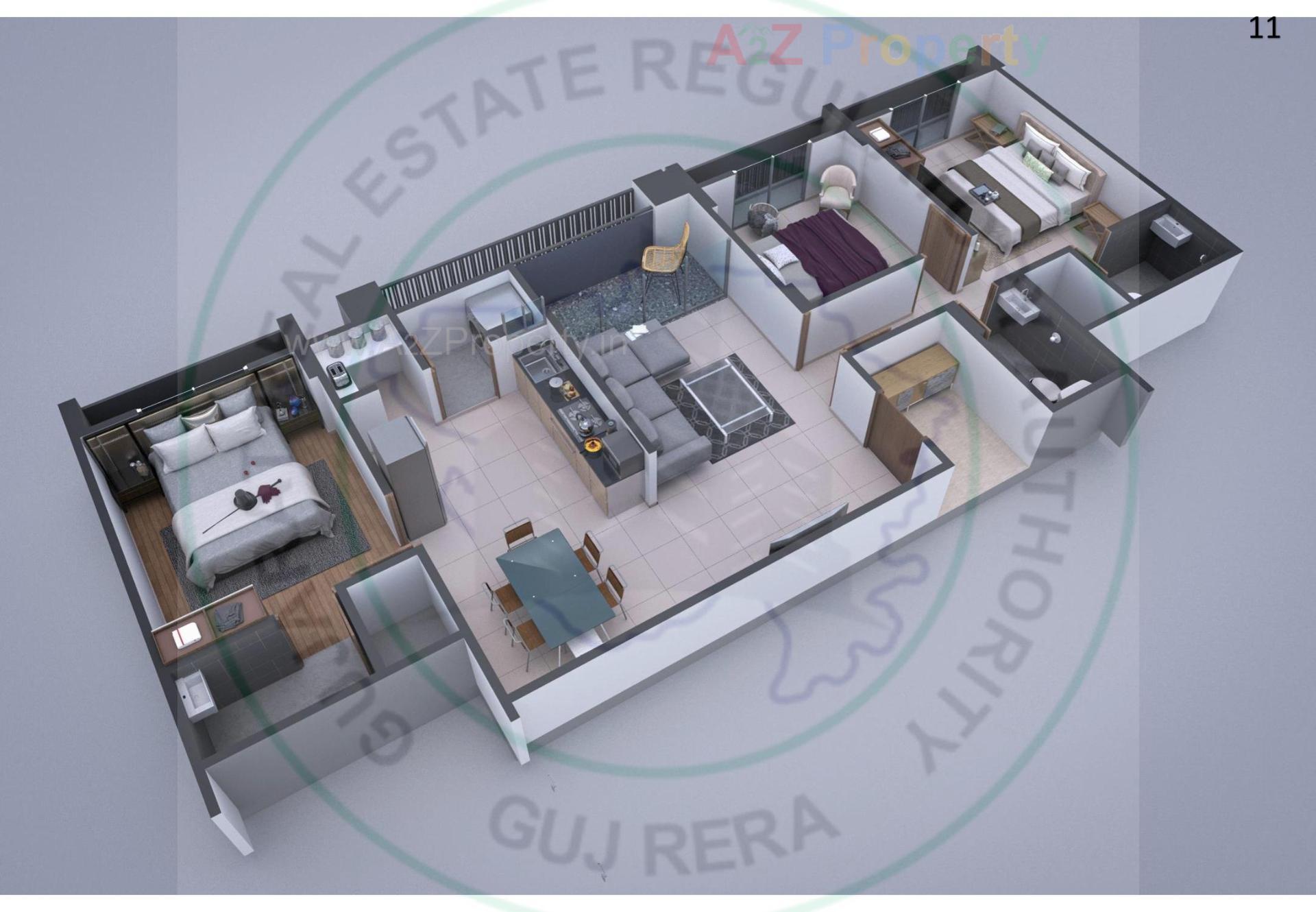 Layout of real estate project Mango Oasis located at Raysan, Gandhinagar, Gujarat