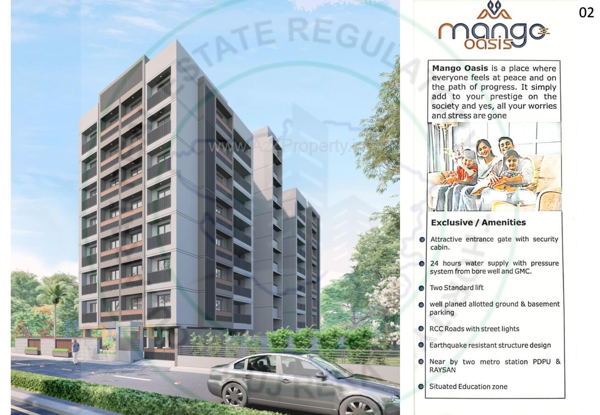 3D Elevation of real estate project Mango Oasis located at Raysan, Gandhinagar, Gujarat