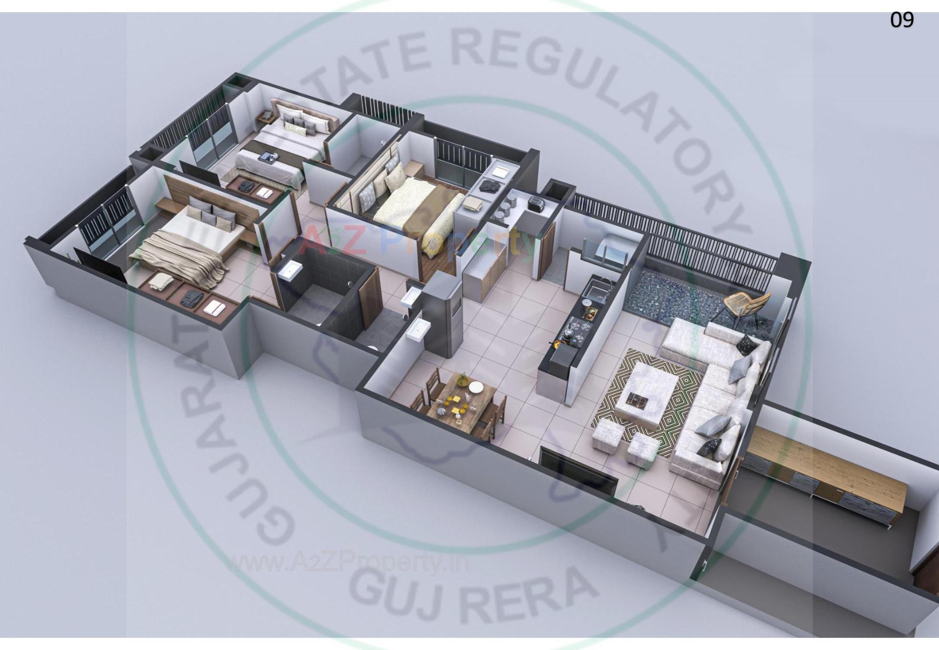 Layout of real estate project Mango Oasis located at Raysan, Gandhinagar, Gujarat