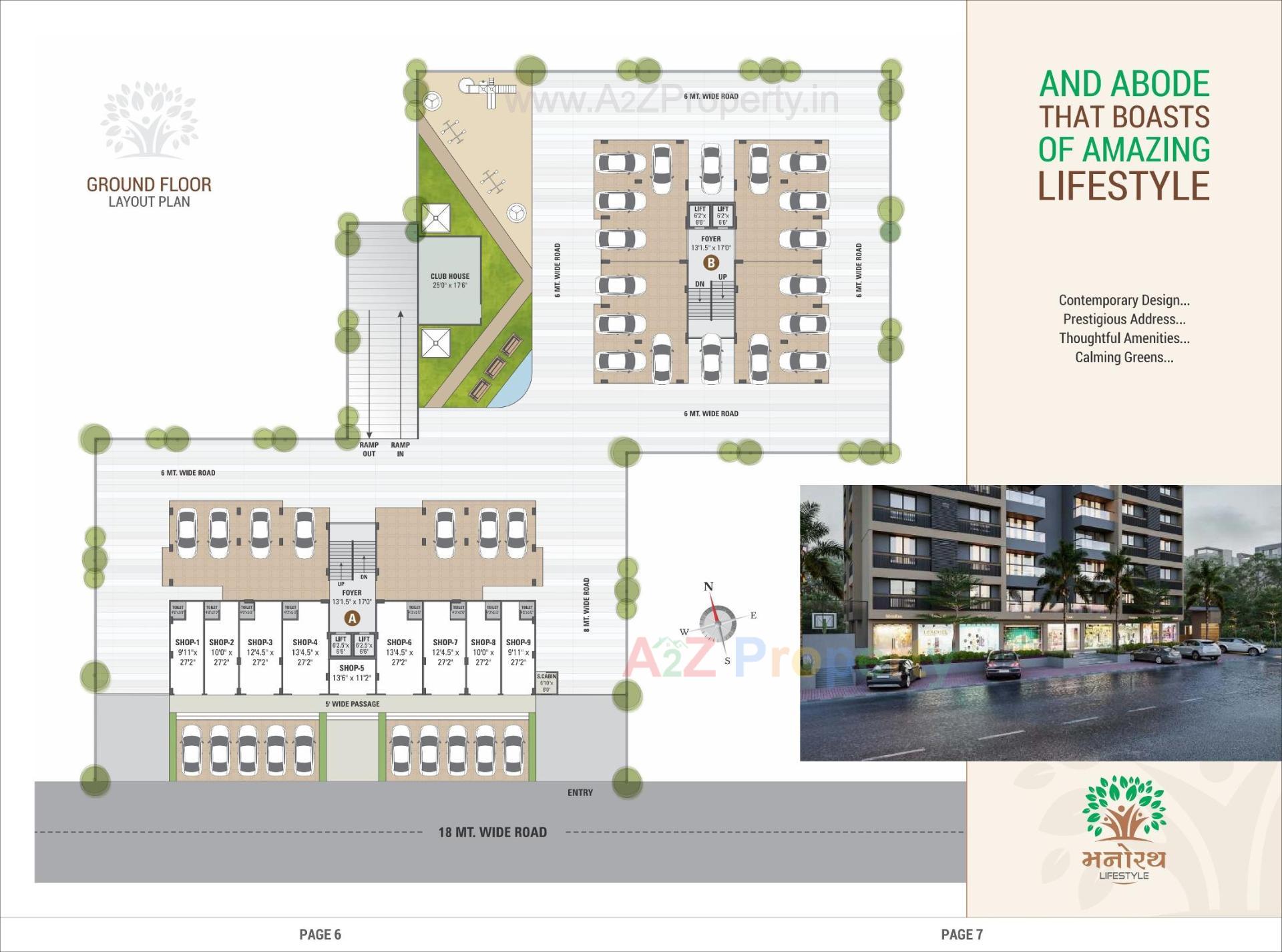 Layout of real estate project Manorath Lifestyle located at Gandhinagar, Gandhinagar, Gujarat