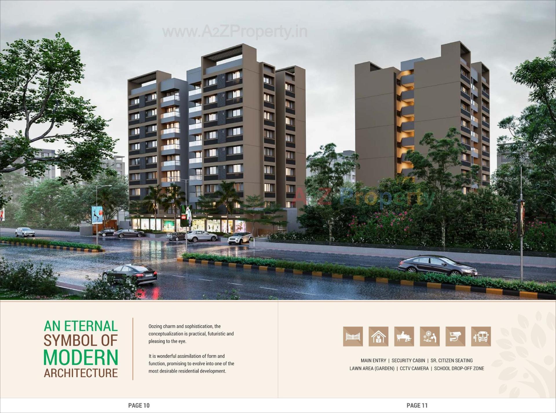 3D Elevation of real estate project Manorath Lifestyle located at Gandhinagar, Gandhinagar, Gujarat