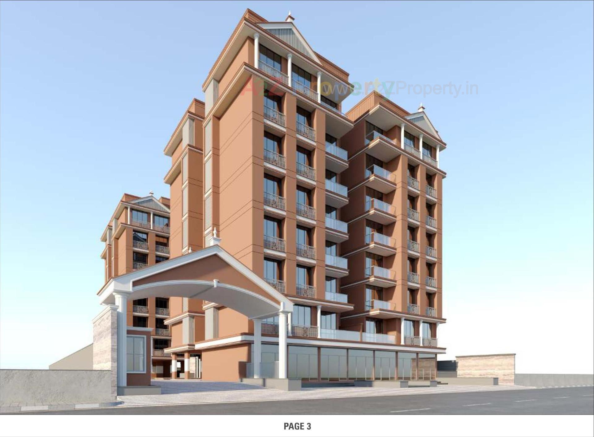 3D Elevation of real estate project Manorath Malhar located at Uvarsad, Gandhinagar, Gujarat