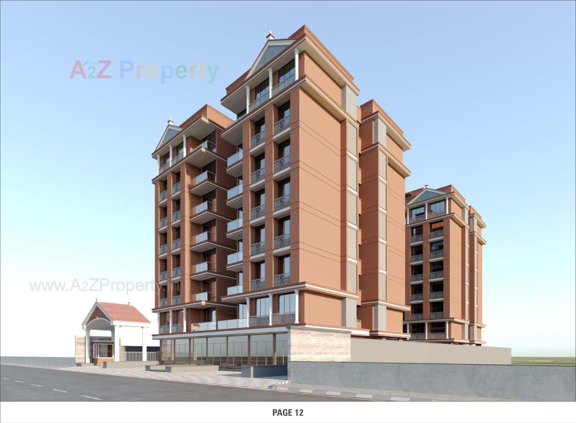 3D Elevation of real estate project Manorath Malhar located at Uvarsad, Gandhinagar, Gujarat
