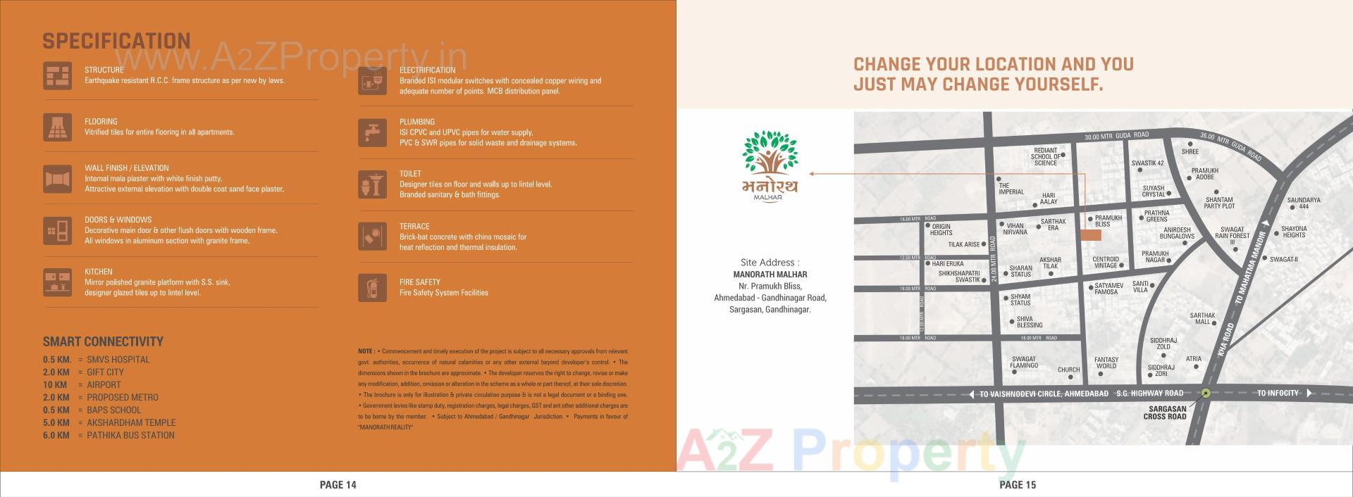  of real estate project Manorath Malhar located at Uvarsad, Gandhinagar, Gujarat