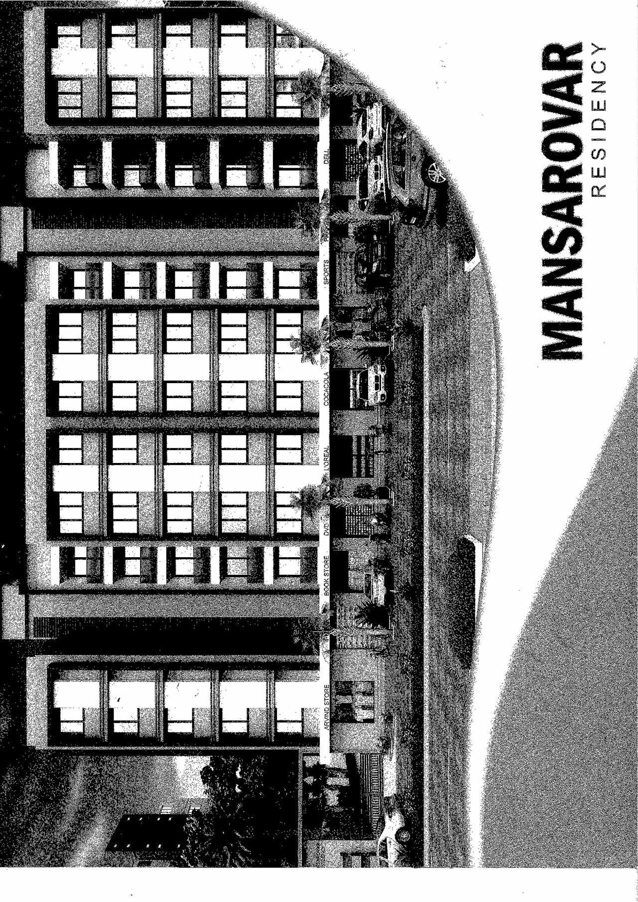 3D Elevation of real estate project Mansarovar Residency located at Chiloda, Gandhinagar, Gujarat