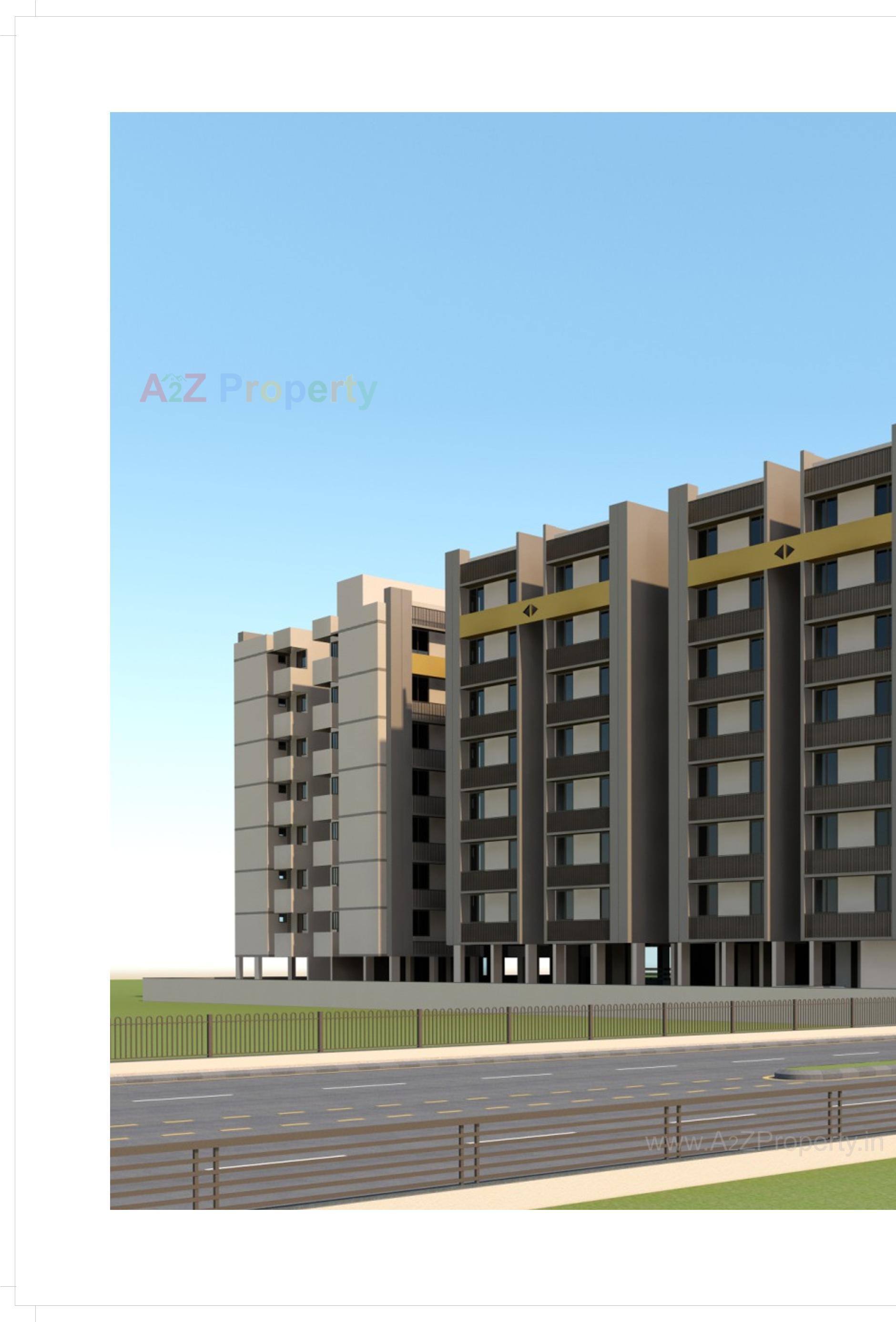 3D Elevation of real estate project Maple Green Homes located at Pethapur, Gandhinagar, Gujarat