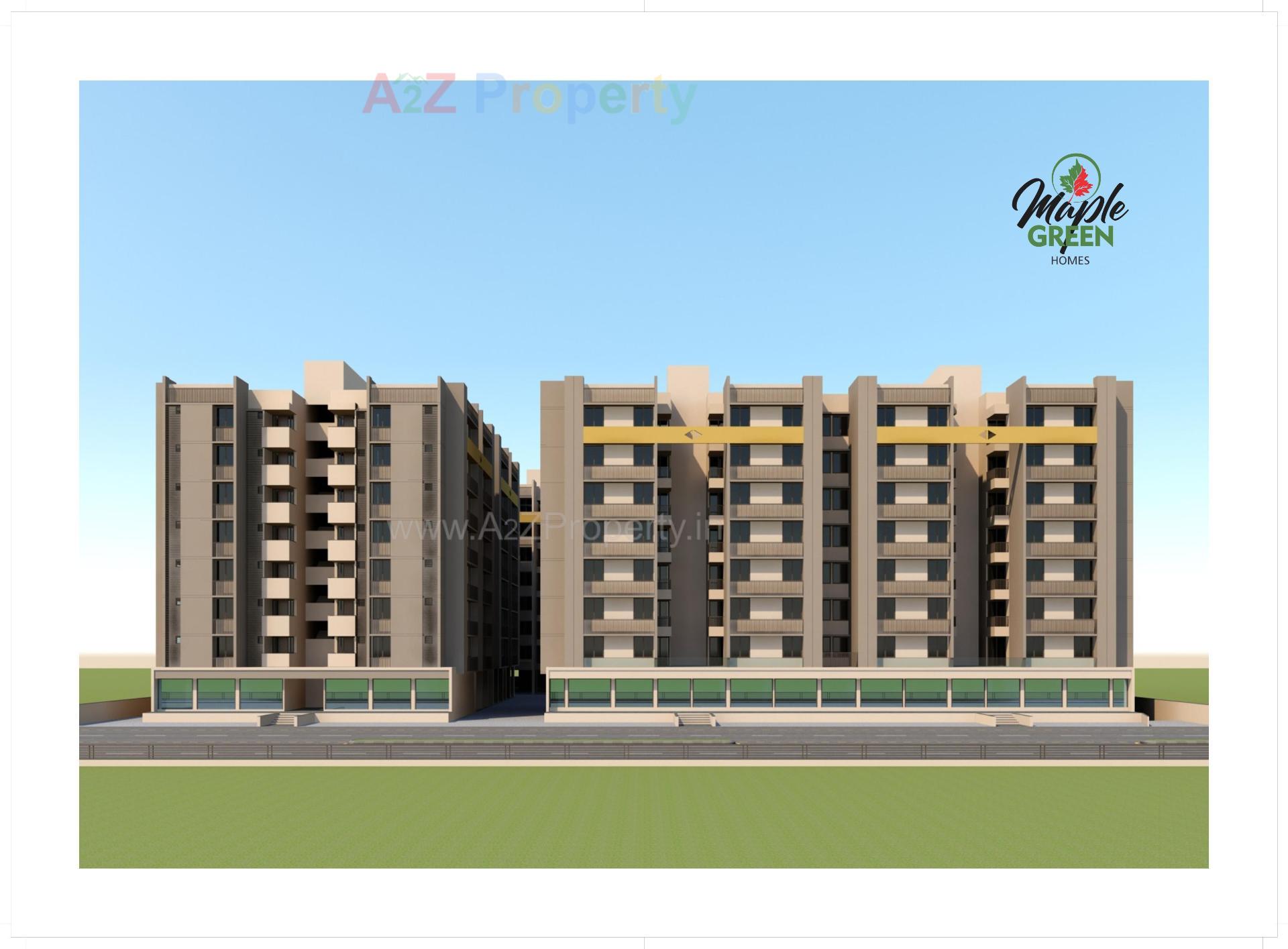 3D Elevation of real estate project Maple Green Homes located at Pethapur, Gandhinagar, Gujarat