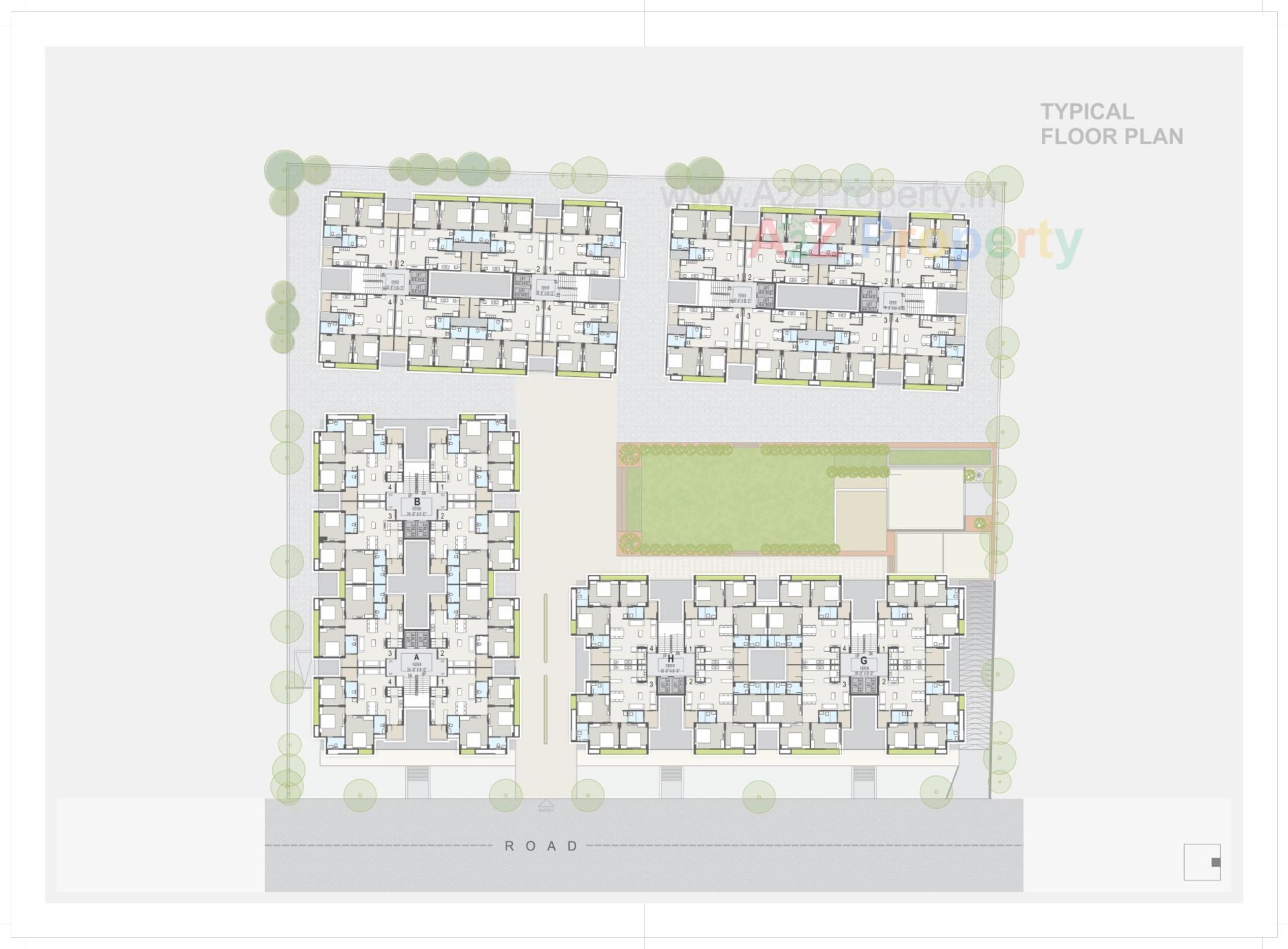 Layout of real estate project Maple Green Homes located at Pethapur, Gandhinagar, Gujarat